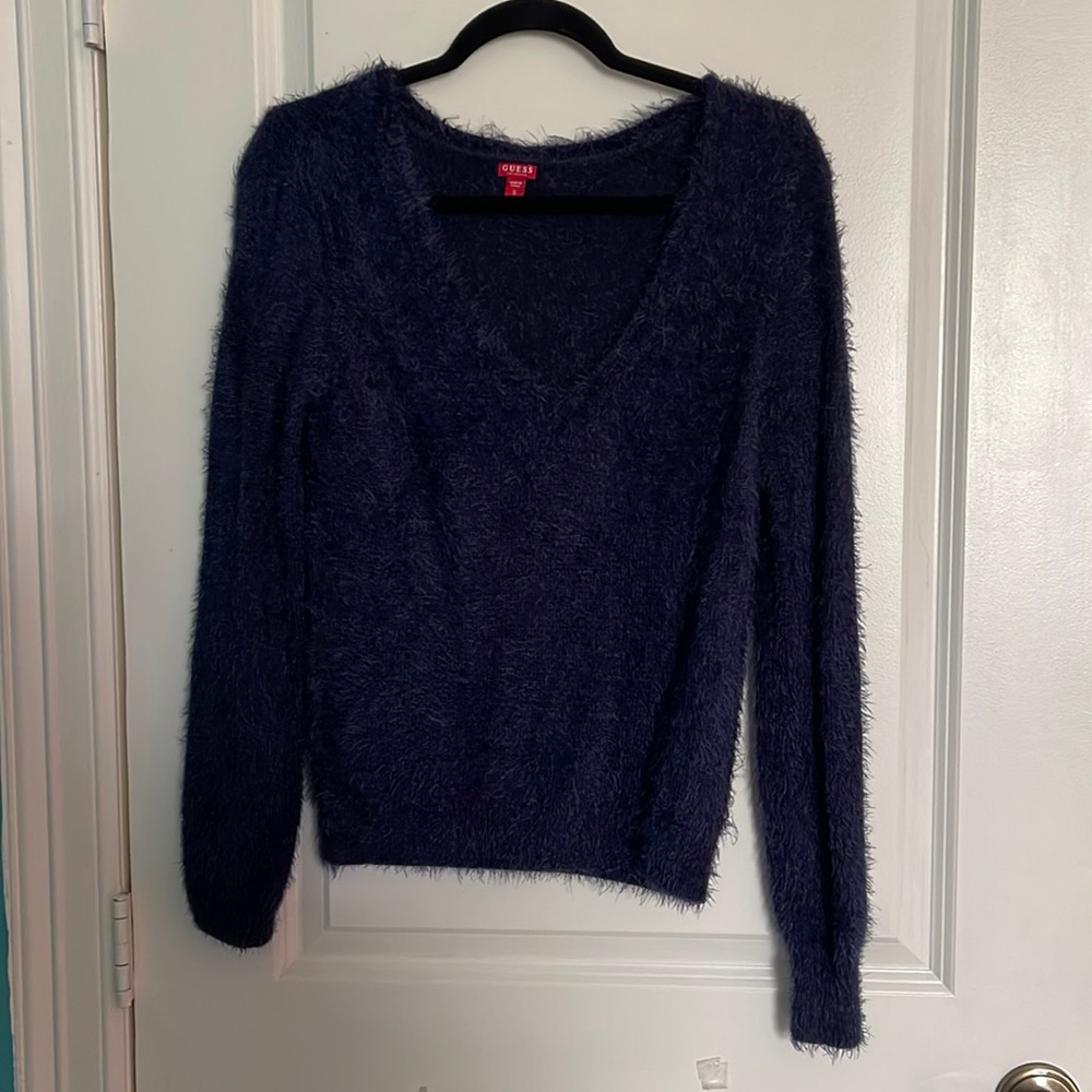 Guess Dark Blue Wool Sweater